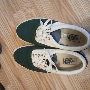Vans Green and White Sneakers
